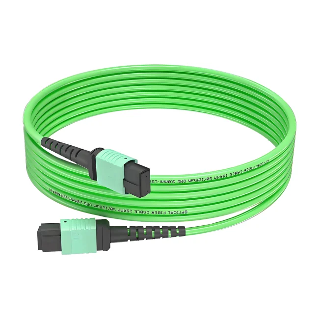 Cable OM5 MPO,Multimode fiber(OM5),Type B,Fiber OM5 MPO 8 Jumper PC (Female) to Fiber OM5 MPO 8 Jumper PC (Female),OFNP-Plenum,20m (65.62ft)