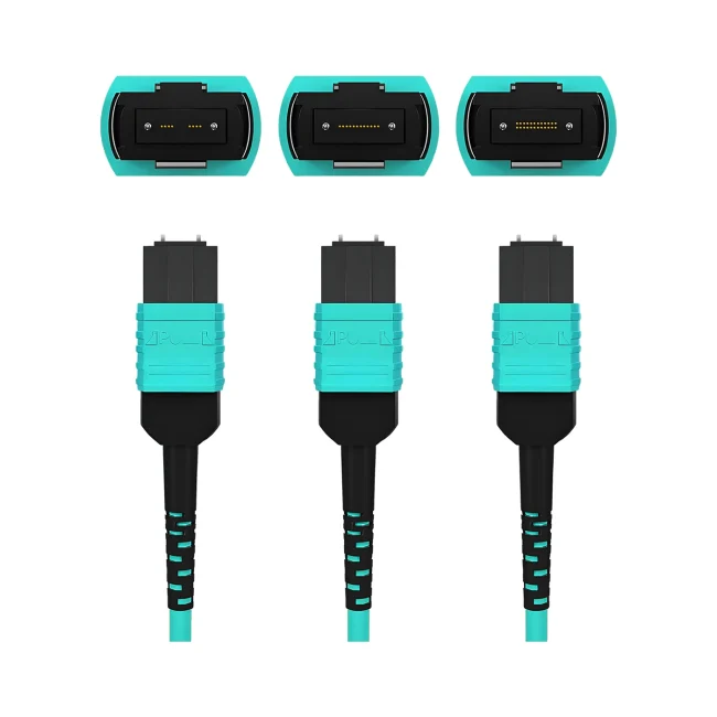 MTP Fiber Patch Cable,Multimode fiber(OM3),Type C,MTP-24 Cable UPC (Male) to MTP-24 Cable UPC (Male),OFNP-Plenum,1m (3.28ft)~100m (328.08ft)