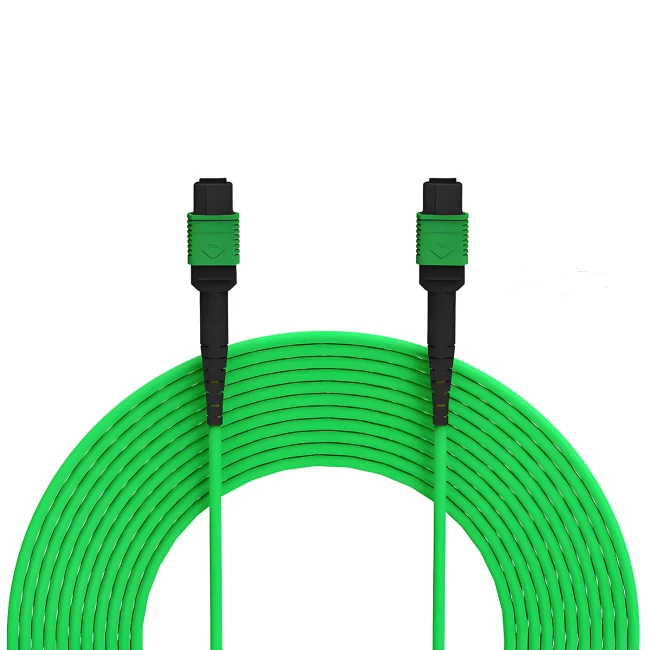 Cable OM5 MPO,Multimode fiber(OM5),Type A,Fiber OM5 MPO 8 Jumper PC (Female) to Fiber OM5 MPO 8 Jumper PC (Female),OFNP-Plenum,6m (19.69ft)