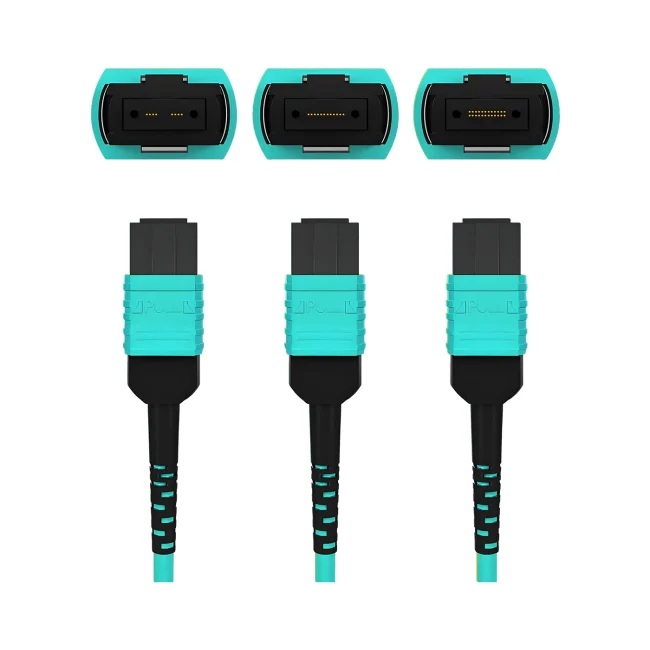 MTP Fiber Patch Cable,Multimode fiber(OM3),Type C,MTP-12 Cable UPC (Female) to MTP-12 Cable UPC (Female),OFNP-Plenum,1m (3.28ft)~100m (328.08ft)