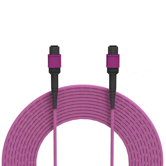 OM4 MPO,Multimode fiber(OM4),Type A,OM4 MPO MTP 8 Jumper PC (Female) to OM4 MPO MTP 8 Jumper PC (Female),OFNP-Plenum,9m (29.53ft)