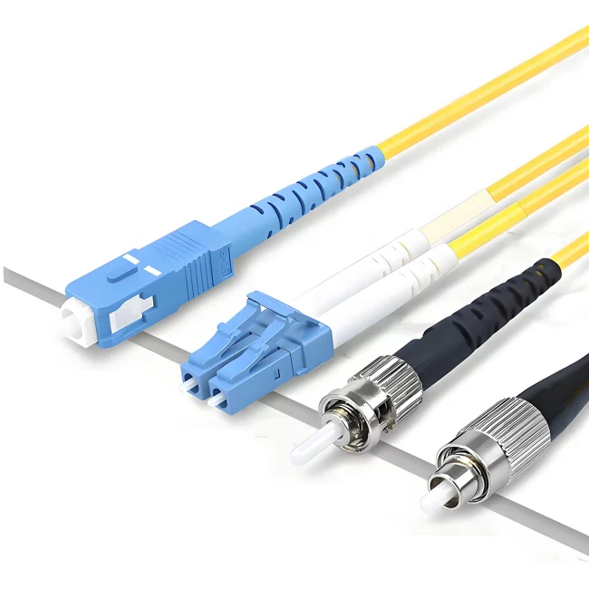 SC Fiber Patch Cable, Single Mode SC UPC Connector Duplex to Single Mode SC UPC Connector Duplex, Single Mode Fiber(G657A1), 2.0mm, Tight-Buffered, Yellow, Riser (OFNR), 0.2m (0.65ft)-30m (98.43ft)