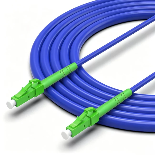 Specialty Fibers, LC/APC Connector Simplex to LC/APC Connector Simplex, Single Mode Fiber(G657A1), 3.0mm, Blue, Riser (OFCR), 1m (3.28ft)-30m (98.43ft)
