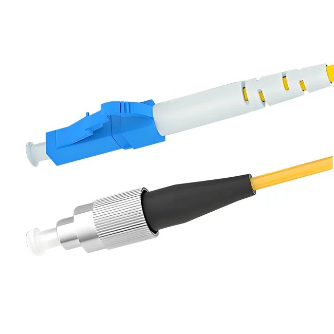 Fiber Patch Cables, LC UPC Fiber Patch Cord Simplex to FC UPC Fiber Connector Simplex, Single Mode Fiber(G657A1), 2.0mm, Tight-Buffered, Yellow, Riser (OFNR), 0.2m (0.65ft)-30m (98.43ft)