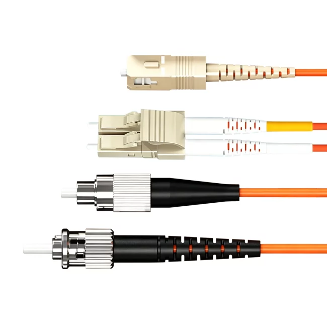 SC Fiber Patch Cable, Duplex SC UPC Connector Meaning to Duplex SC UPC Connector Meaning, Multimode Fiber (OM1), 2.0mm, Tight-Buffered, Orange, Riser (OFNR), 0.2m (0.65ft)-30m (98.43ft)