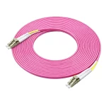 Fiber Jumper Cables Multimode, Duplex LC UPC Cable to Duplex LC UPC Cable, Multimode Fiber (OM4), 2.0mm, Tight-Buffered, Orange, Riser (OFNR), 0.2m (0.65ft)-30m (98.43ft)
