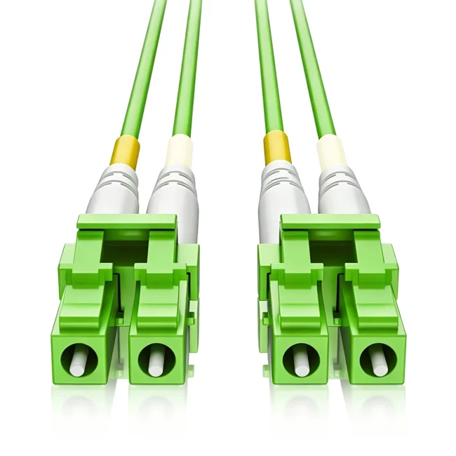 Fiber Jumper Cable Multimode, Duplex LC UPC Connector to Duplex LC UPC Connector, Multimode Fiber (OM5), 2.0mm, Tight-Buffered, Orange, Riser (OFNR), 0.2m (0.65ft)-30m (98.43ft)