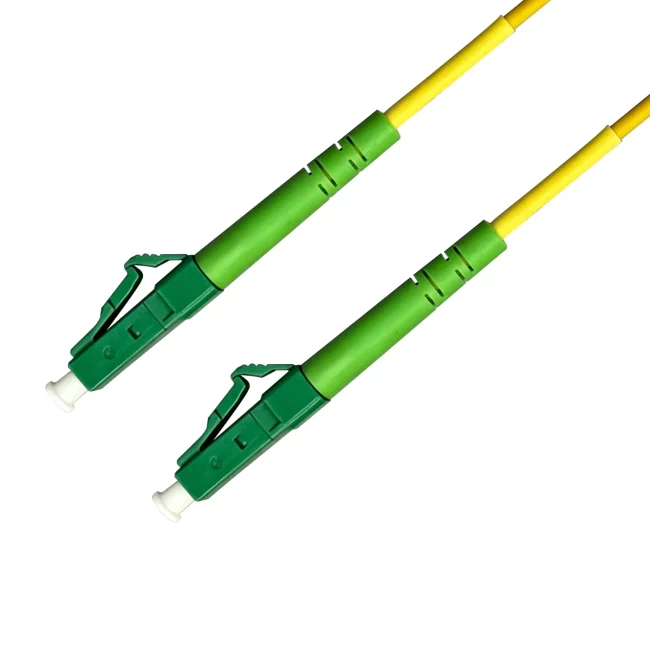 LC Fiber Jumper, LC/APC Connector Simplex to LC/APC Connector Simplex, Single Mode Fiber(G657A1), 2.0mm, Tight-Buffered, Yellow, Riser (OFNR), 0.2m (0.65ft)-30m (98.43ft)