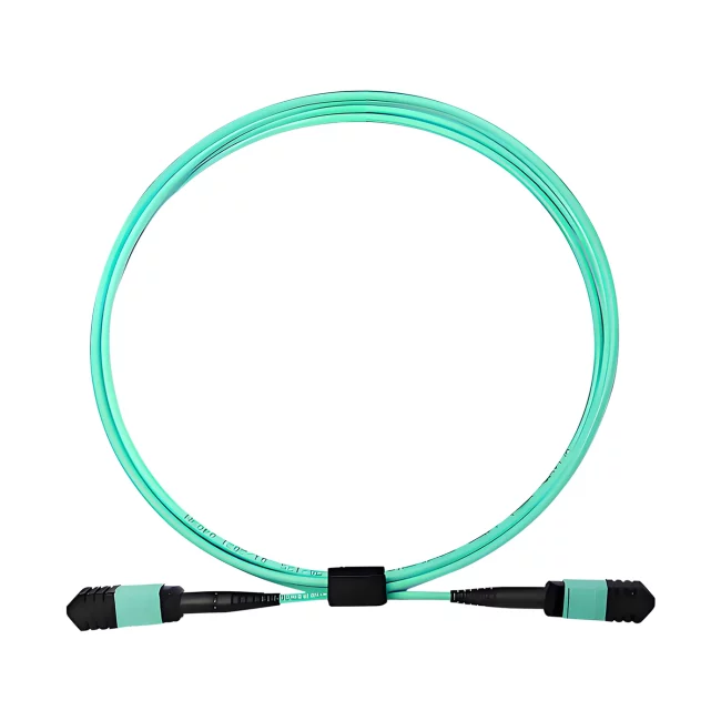 Is MPO Multimode Fiber Push On,Multimode fiber(OM3),Type C,MPO Multimode Fiber Cable-8 Jumper PC (MALE) to MPO Multimode Fiber Cable-8 Jumper PC (MALE),OFNP-Plenum,5m (16.4ft)