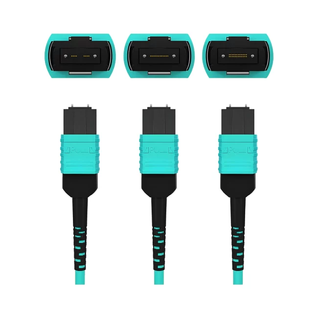 MTP Fiber,Multimode fiber(OM3),Type C,MTP-8 Cable UPC (Male) to MTP-8 Cable UPC (Male),OFNP-Plenum,1m (3.28ft)~100m (328.08ft)