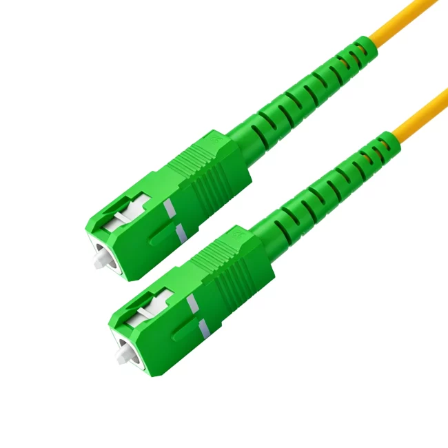 SC Fiber Connector, SC UPC Connector Fiber Simplex to SC APC Patch Cord Simplex, Single Mode Fiber(G657A1), 2.0mm, Tight-Buffered, Yellow, Riser (OFNR), 0.2m (0.65ft)-30m (98.43ft)