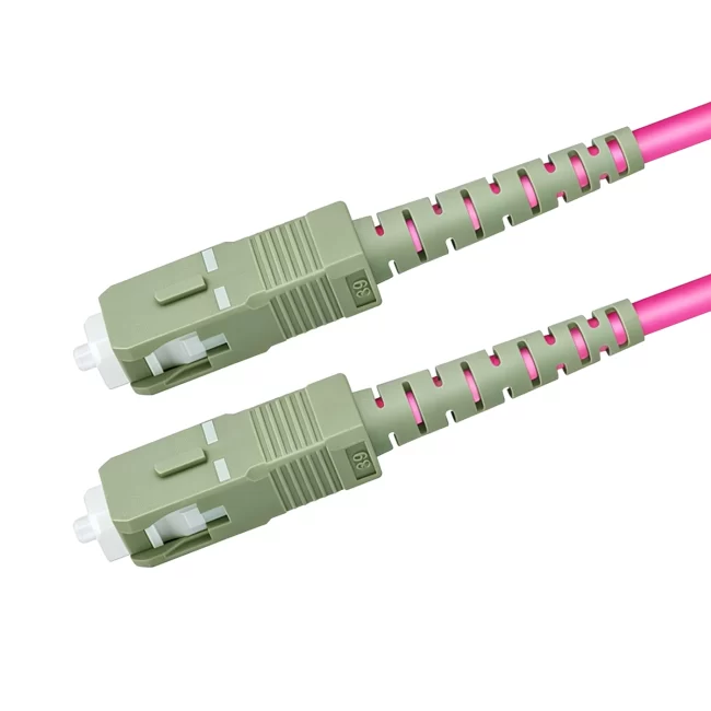 Fiber Jumper Types, Duplex SC UPC Connector Fiber to Duplex SC UPC Connector Fiber, Multimode Fiber (OM4), 2.0mm, Tight-Buffered, Orange, Riser (OFNR), 0.2m (0.65ft)-30m (98.43ft)