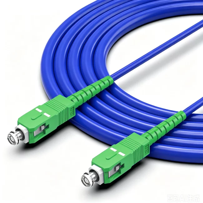 Metal Armored Cables, SC APC Patch Cord Simplex to SC APC Patch Cord Simplex, Single Mode Fiber(G657A1), 3.0mm, Blue, Riser (OFCR), 1m (3.28ft)-30m (98.43ft)