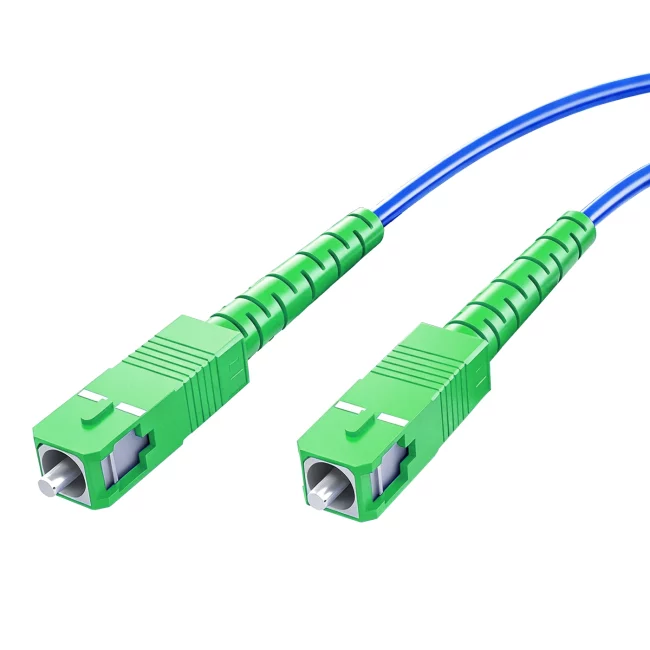 Armored Fiber Cable, SC APC Connector Duplex to SC APC Connector Duplex, Single Mode Fiber(G657A1), 3.0mm, Blue, Riser (OFCR), 1m (3.28ft)-30m (98.43ft)