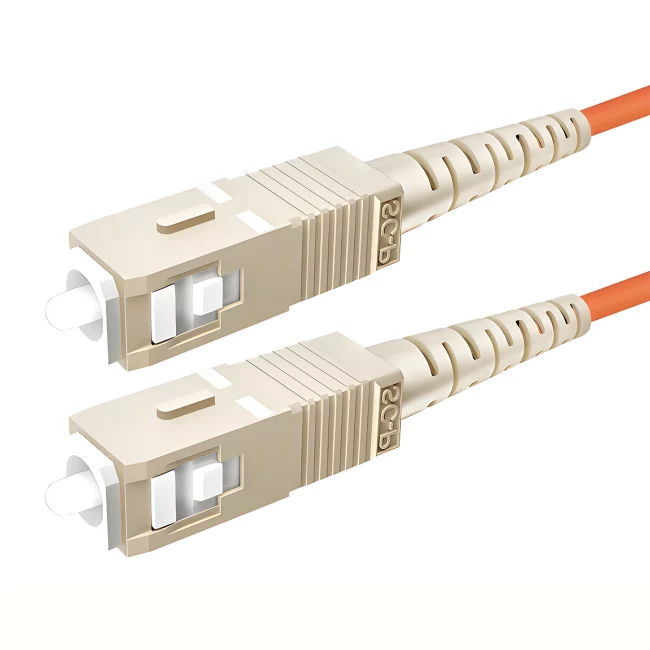 SC Fiber Patch Cable, Duplex SC UPC Connector Meaning to Duplex SC UPC Connector Meaning, Multimode Fiber (OM1), 2.0mm, Tight-Buffered, Orange, Riser (OFNR), 0.2m (0.65ft)-30m (98.43ft)