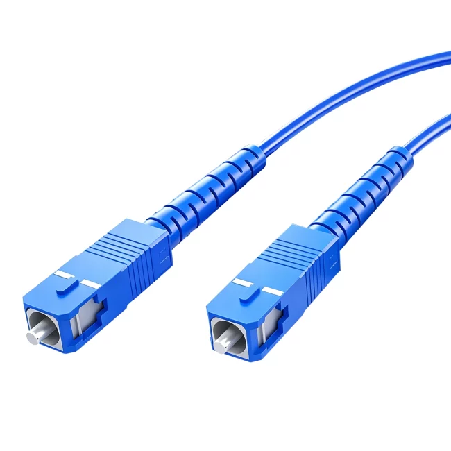 Armored Fiber Jumpers, SC UPC Connector Fiber Duplex to SC UPC Connector Fiber Duplex , Single Mode Fiber(G657A1), 3.0mm, Blue, Riser (OFCR), 1m (3.28ft)-30m (98.43ft)