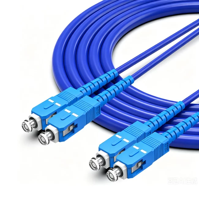 Armored Fiber Jumpers, SC UPC Connector Fiber Duplex to SC UPC Connector Fiber Duplex , Single Mode Fiber(G657A1), 3.0mm, Blue, Riser (OFCR), 1m (3.28ft)-30m (98.43ft)