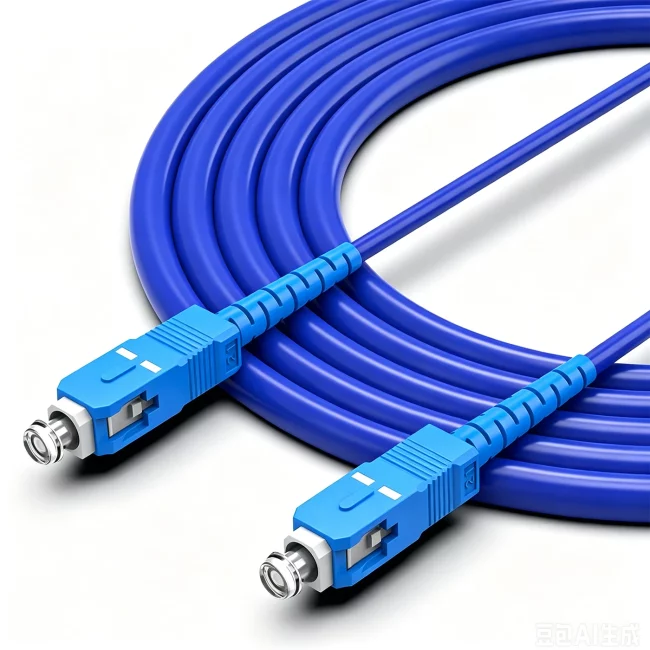 Armored Fiber Optic Cable Single Mode, Single Mode SC UPC Connector Simplex to Single Mode SC UPC Connector Simplex, Single Mode Fiber(G657A1), 3.0mm, Blue, Riser (OFCR), 1m (3.28ft)-30m (98.43ft)