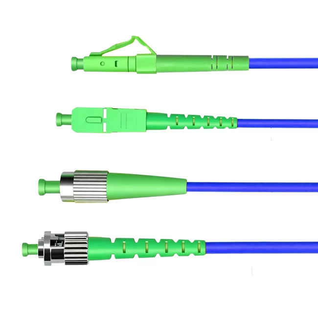 Specialty Fibers, LC/APC Connector Simplex to LC/APC Connector Simplex, Single Mode Fiber(G657A1), 3.0mm, Blue, Riser (OFCR), 1m (3.28ft)-30m (98.43ft)
