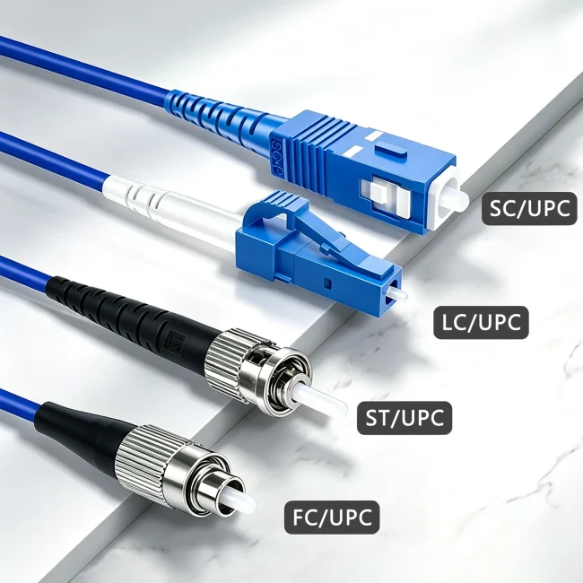Armored Fiber Optic Cable Single Mode, Single Mode SC UPC Connector Simplex to Single Mode SC UPC Connector Simplex, Single Mode Fiber(G657A1), 3.0mm, Blue, Riser (OFCR), 1m (3.28ft)-30m (98.43ft)