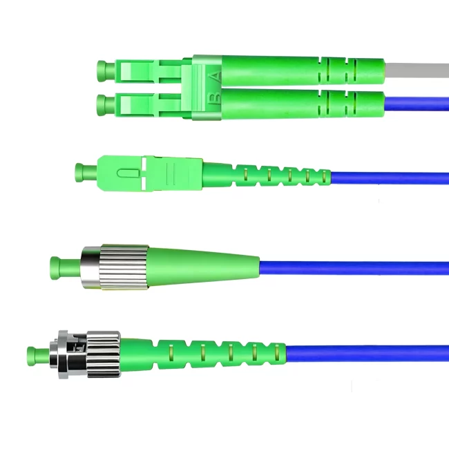 Specialty Fiber Optics, LC/APC Connector Duplex to LC/APC Connector Duplex, Single Mode Fiber(G657A1), 3.0mm, Blue, Riser (OFCR), 1m (3.28ft)-30m (98.43ft)
