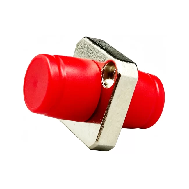Fiber Adapters, FC UPC to FC UPC, Simplex, Single Mode (OS2), Square Solid Type One Piece Metal Fiber Optic Adapter/Coupler with Flange
