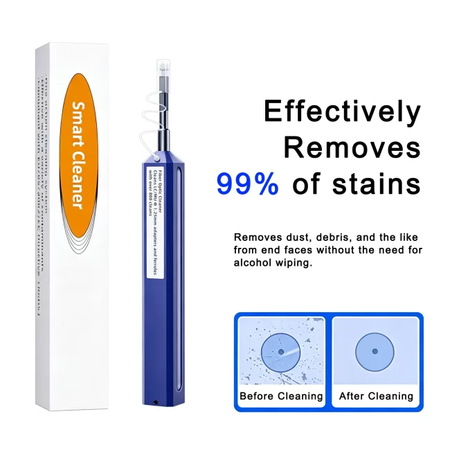 Fiber Optic Cleaning Pen LC/MU, one click fiber optic cleaning pen for 1.25mm LC/MU Connector, fiber optic cleaning tools