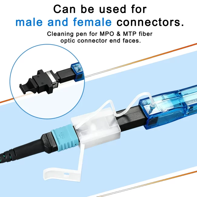MPO MTP Fiber Cleaner, Fiber Optic Cleaning Pen MPO/MTP, one click fiber optic cleaning pen for MPO/MTP Connector, fiber optic cleaning tools