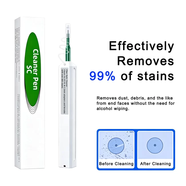 Fiber Optic Cleaning Pen SC/FC/ST, one click fiber optic cleaning pen for 2.5mm SC/FC/ST Connector, fiber optic cleaning tools