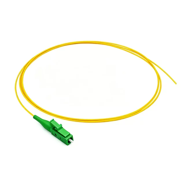 fiber optic pigtail,st fiber tails,fiber patch cords and pigtails,fiber optic pigtail simplex singlemode lc upc to stub 2 m-LC-APC-SM