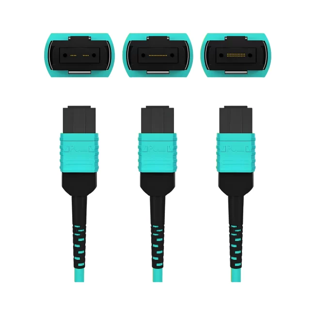 16 Fiber MPO Connector,Multimode fiber(OM3),Type A,MPO 16C-MPO 16 PC Cable (Female) to MPO 16C-MPO 16 PC Cable (Female),OFNP-Plenum,1m (3.28ft)~100m (328.08ft)