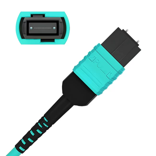 customized mpo patch cord,Multimode Fiber(OM3),Type B,MPO 24 Fiber Cable-24 PC (Male) to MPO 24 Fiber Cable-24 PC (Male),Flame Retardant LSZH,1m (3.28ft)~100m (328.08ft)