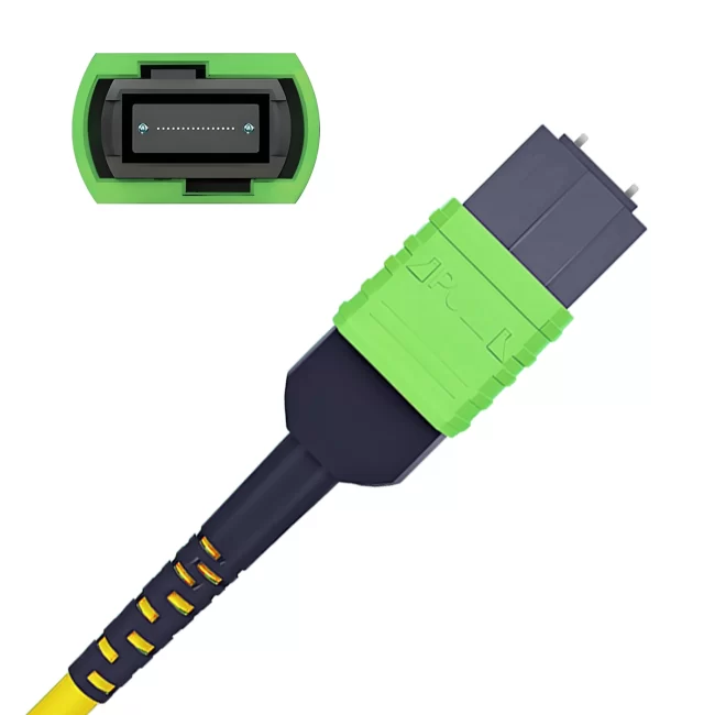 mpo fiber cable,mpo shop,mpo kabel,Single Mode Fiber(G657A1),Type A,MPO 24 Connector-24 APC (Male) to MPO 24 Connector-24 APC (Male),Flame Retardant LSZH,1m (3.28ft)~100m (328.08ft)