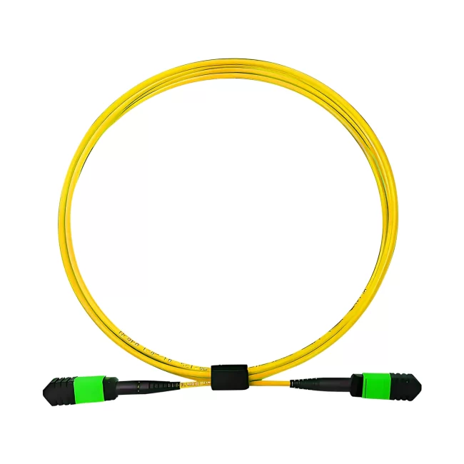 mpo fiber cable,mpo shop,mpo kabel,Single Mode Fiber(G657A1),Type A,MPO 24 Connector-24 APC (Male) to MPO 24 Connector-24 APC (Male),Flame Retardant LSZH,1m (3.28ft)~100m (328.08ft)