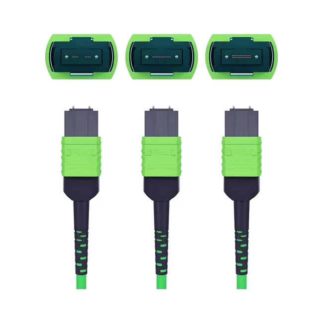 mpo patch cord,mpo patch cable,Multimode Fiber(OM5),Type A,MPO 24 Connector-24 PC (Male) to MPO 24 Connector-24 PC (Male),Flame Retardant LSZH,1m (3.28ft)~100m (328.08ft)